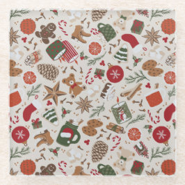コージークリスマス&スパイス ガラスコースター