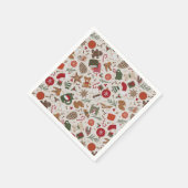 コージークリスマス&スパイス スタンダードカクテルナプキン (角)
