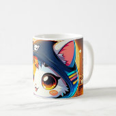 コージーゲーマーキャットインフード付きスウェットシャツ コーヒーマグカップ (正面右)