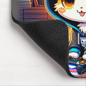 コージーゲーマーキャットインフード付きスウェットシャツ マウスパッド (コーナー)