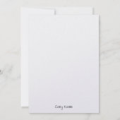 コージーコアラ空白のの招待とアナウンスメントカード 招待状 (裏面)