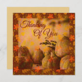 コージーコテージオータムカボンプキンズフラットノートカード ノートカード (正面/裏面)