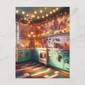 コージーコテージキッチュレトロクリスマス ポストカード (正面)