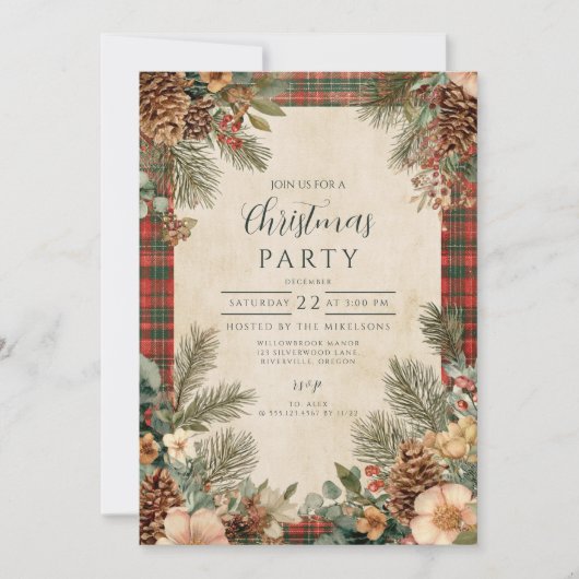 コージーコテージクリスマス 招待状 (正面)