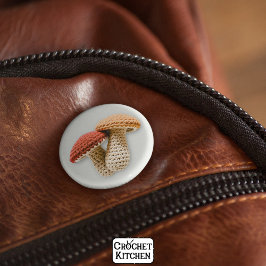 コージーコテージコアクロチェットマッシュルームフェアリーガーデン 缶バッジ