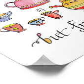 コージーコテージコアティー引用文ハンドボ図解入りの、写真付きのホ ポスター (角)