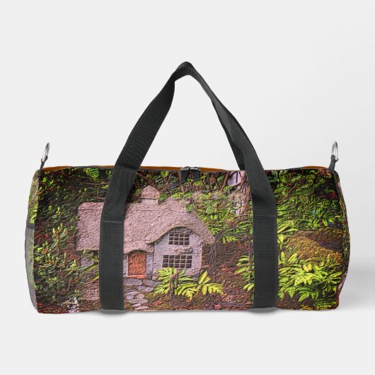 コージーコテージフラワーガーデン自然アート ダッフルバッグ (裏面)