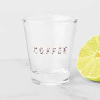 コージーコーヒータイポグラフィデザイン ショットグラス