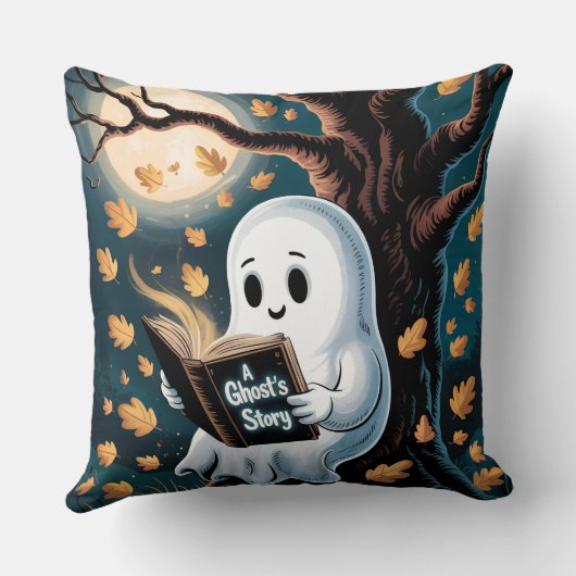 コージーゴーストコア秋デコールアクセント不気味かわいい クッション (裏面)