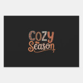 コージーシーズンレトロ秋ゲットコージーサンクスギビング ラッピングペーパーシート (正面)