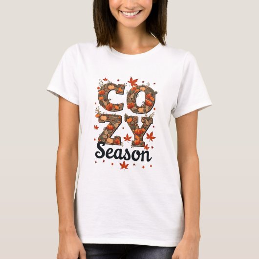 コージーシーズン秋秋心地よいスタイル Tシャツ (正面)
