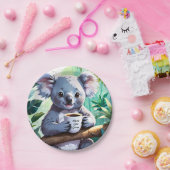 コージージャングルコアラコーヒー ペーパープレート (パーティー)