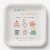 コージースカンジウィンターエッセンシャル季節のごあいさつ ペーパープレート (正面)