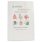 コージースカンジウィンターエッセンシャル季節のごあいさつ ミディアムペーパーバッグ (正面)