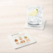 コージースカンジオータムエッセンシャル赤面感謝祭 スクエアペーパーコースター (インサイチュ)