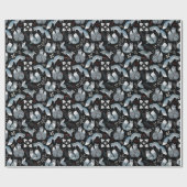 コージースカンジナビアウッドランドブルーキツネクリスマス ラッピングペーパー (フラット)