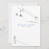 コージースキーロッジカップルインラブスノーウィーマウンテン 招待状 (正面)