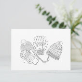 コージーススキーウィンタービニーとミッテンズミールの選択 出欠カード (スタンド正面)