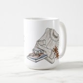 コージースセーター&パンプキンスパイスことわざ コーヒーマグカップ (正面右)