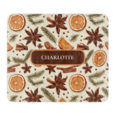 コージースパイスデザイン-名前をカスタムする カッティングボード (正面)