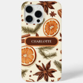 コージースパイスパターン – 名前をカスタムする Case-Mate iPhoneケース (裏面)