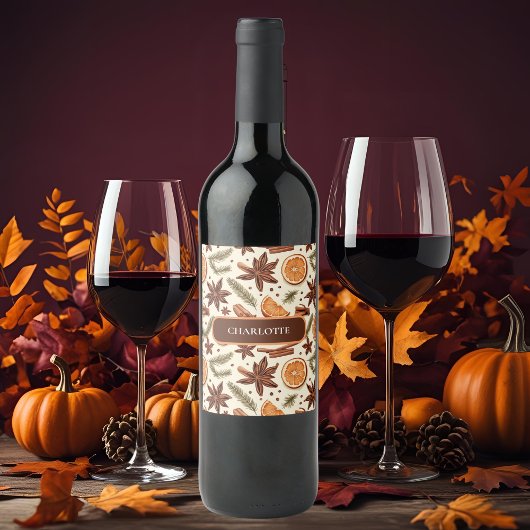 コージースパイスワインラベル – 名前をカスタムする ワインラベル