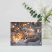 コージースリーピングキツネアンダースノーウィーブランチ シーズンポストカード (スタンド正面)