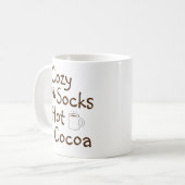 コージーソックス&ホットココア コーヒーマグカップ (正面左)