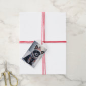 コージーチワワ雪の中 ギフトタグ (より糸付き)