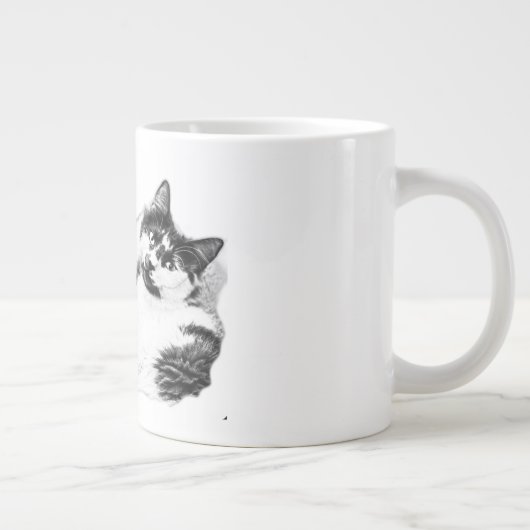 コージーツーキャッツポートレートマグ ジャンボコーヒーマグカップ (右)