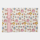 コージーティー恋人引用文かわいいハンドボー図解入りの、写真付きのホ キッチンタオル (横)