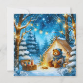 コージーテディベアーシーズンフラットスクエアホリデーカード シーズンカード (正面)