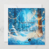 コージーテディベアーシーズンフラットスクエアホリデーカード シーズンカード (裏面)