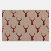 コージーディアクモダンラフトプレイドクリスマス ラッピングペーパーシート (正面3)