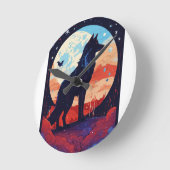 コージードリームピロー ラウンド壁時計 (傾斜)