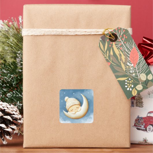 コージーニット昼寝クレスドムーン スクエアシール (クリスマス)