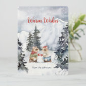 コージーネズミティーパーティークリスマス シーズンカード (スタンド正面)