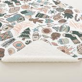 コージーハイゲシームレスパターンシャーパブランケット シェルパブランケット (3/4)