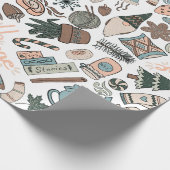 コージーハイゲラッピング紙 – クリスマスギフトラップ ラッピングペーパー (角)