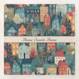 コージーハイゲヴィレッジノルディックフォークアートカスタム ガラスコースター