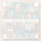 コージーハイゲヴィレッジノルディックフォークアートカスタム ガラスコースター (裏面)