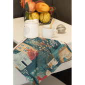 コージーハイゲヴィレッジノルディックフォークアートカスタム キッチンタオル