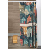 コージーハイゲヴィレッジノルディックフォークアートカスタム シャワーカーテン