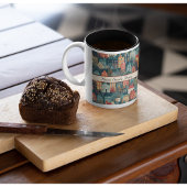 コージーハイゲヴィレッジノルディックフォークアートカスタム ツートーンマグカップ