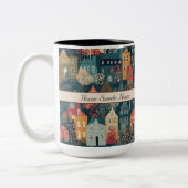 コージーハイゲヴィレッジノルディックフォークアートカスタム ツートーンマグカップ (左)