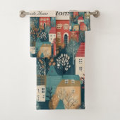 コージーハイゲヴィレッジノルディックフォークアートカスタム バスタオルセット (インサイチュ)