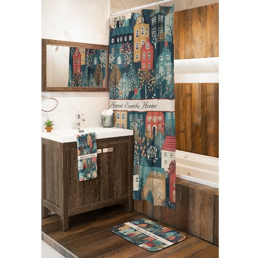 コージーハイゲヴィレッジノルディックフォークアートカスタム バスタオルセット