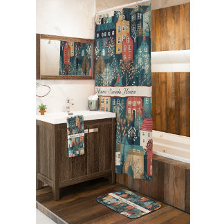 コージーハイゲヴィレッジノルディックフォークアートカスタム バスマット