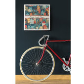 コージーハイゲヴィレッジノルディックフォークアートカスタム ポスター