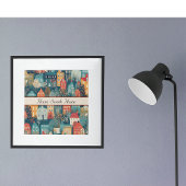 コージーハイゲヴィレッジノルディックフォークアートカスタム ポスター